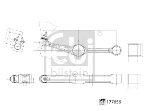 FEBI BILSTEIN FEBI BILSTEIN 177656 Febi Front Left Lower Rear Control / Trailing Arm For Mercedes C-class Cls E-cla 