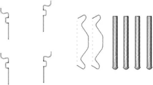 1x Accessory Kit, disc brake pad