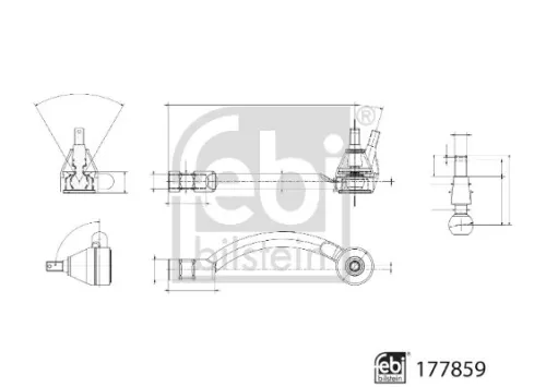 FEBI BILSTEIN FEBI BILSTEIN 177859 Febi Front Left Tie Rod End For Bmw Mini 1 2 Mini Clubman Mini Countrym 