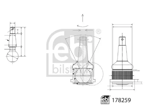 FEBI BILSTEIN FEBI BILSTEIN 178259 Febi Bilstein Front Left OR Right Ball Joint For Nissan Juke Leaf 