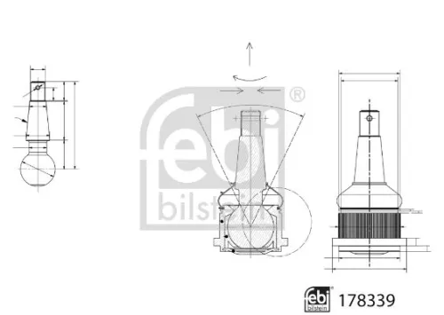 FEBI BILSTEIN FEBI BILSTEIN 178339 Febi Bilstein Front Left OR Right Lower Ball Joint For Mercedes-Benz C-Class 