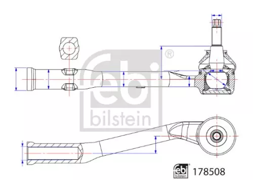 FEBI BILSTEIN FEBI BILSTEIN 178508 Febi Front Right Tie Rod End For Citroën C3 
