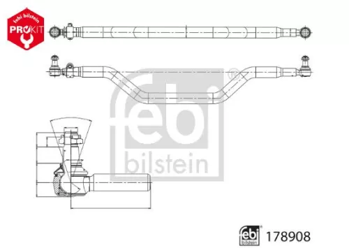 FEBI BILSTEIN FEBI BILSTEIN 178908 Febi Front Inner Tie Rod For Erf Man Ect Tga Tgs Tgx 