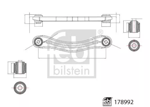 FEBI BILSTEIN FEBI BILSTEIN 178992 Febi Rear Upper Right Control/trailing Arm For Mercedes-benz Gl-class M-class R-c 