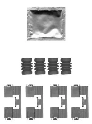 1x Accessory Kit, disc brake pad