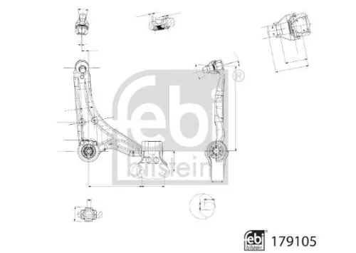 FEBI BILSTEIN FEBI BILSTEIN 179105 Febi Front Right Control / Trailing Arm For Ford Ford Usa Fusion Mondeo 