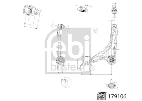 FEBI BILSTEIN FEBI BILSTEIN 179106 Febi Front Left Control / Trailing Arm For Ford Ford Usa Lincoln Fusion Mkz Mond 