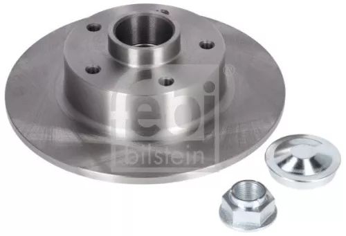 2x Febi Rear Solid Brake Disc For Renault Megane