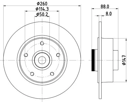 MINTEX MINTEX (MDC2374) 1x  MINTEX Brake Disc 