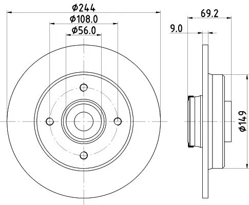 MINTEX MINTEX (MDC2879C) 1x  MINTEX Brake Disc 