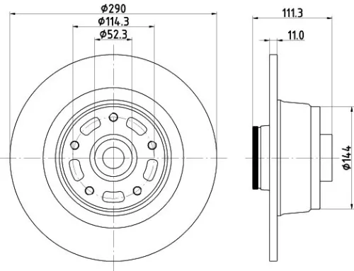 1x MINTEX MDC2973C Brake Disc