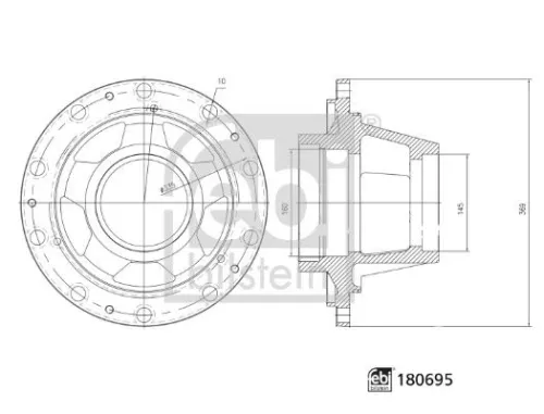 Febi Rear Wheel Hub For Erf Man E2000 Ecm F2000 F8 F9 F90 F90 Unterflur