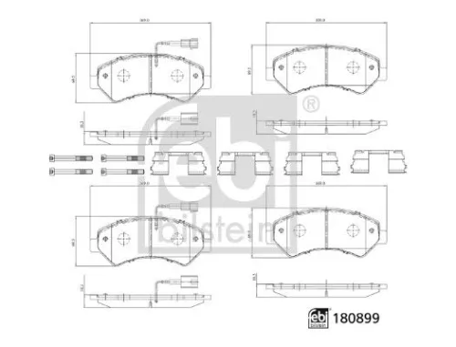 FEBI BILSTEIN FEBI BILSTEIN 180899 Febi Front Brake Pad Set For Citroën Fiat Opel Peugeot Vauxh 