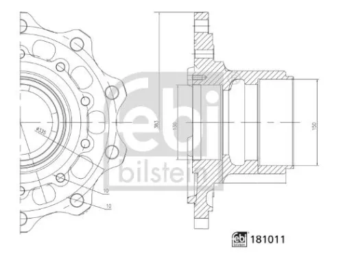 Febi Front Wheel Hub For Mercedes-Benz Actros Actros Mp2 / Mp3 Atego At