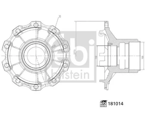 FEBI BILSTEIN FEBI BILSTEIN 181014 Febi Rear Wheel Hub For Mercedes-Benz Actros Actros Mp2 / Mp3 Atego Ate 