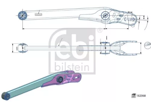 Febi Lower Rear Left Or Right Control / Trailing Arm For Alfa Romeo Giulietta
