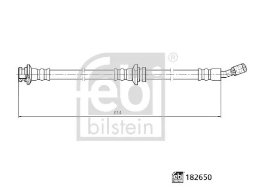 FEBI BILSTEIN FEBI BILSTEIN 182650 Febi Front Right Brake Hose For Nissan Qashqai 