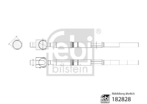 FEBI BILSTEIN FEBI BILSTEIN 182828 Febi Front Left Or Right Inner Tie Rod For Isuzu D-max Kb Mu-x 