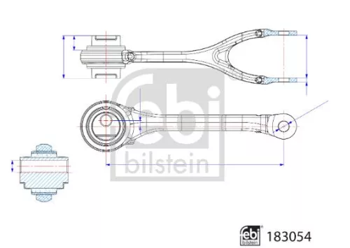 FEBI BILSTEIN FEBI BILSTEIN 183054 Febi Front Lower Rear Left Or Right Control / Trailing Arm For Mercedes A-class  