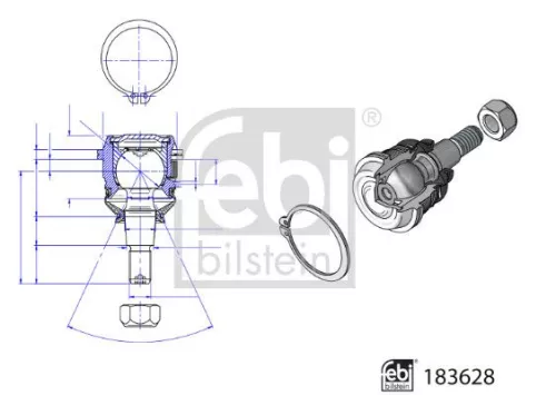 Febi Bilstein Front Left OR Right Lower Ball Joint For Hyundai Bayon Creta I2