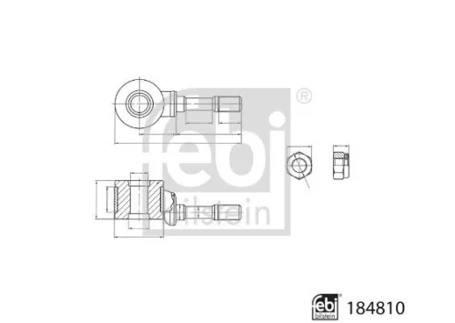 Febi 184810 Front Left Or Right Outer Stabiliser Link For Seat  Vw Caddy  Cordob