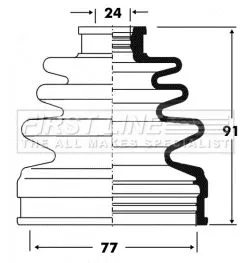  FIRST LINE Drive Shaft Cv Boot Kit