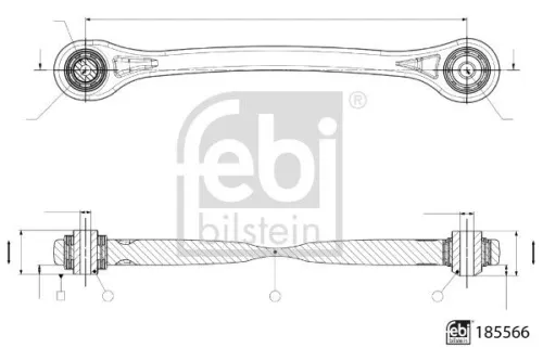 Febi Front Lower Outer Rear Left Control / Trailing Arm For Audi A6 A6 Allroad A