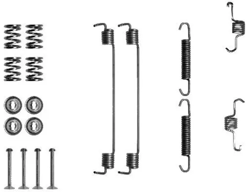 1x Accessory Kit, brake shoes