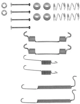 1x Accessory Kit, brake shoes