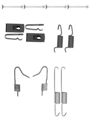 1x Accessory Kit, parking brake shoes