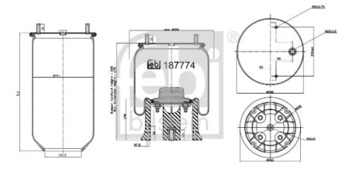 FEBI BILSTEIN FEBI BILSTEIN 187774 Febi Air Bag Suspension Spring 