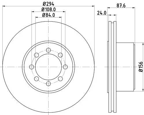 1x MINTEX MDC2010 Brake Disc