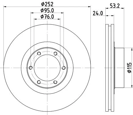 MINTEX MINTEX MDC222 1x MINTEX MDC222 Brake Disc 