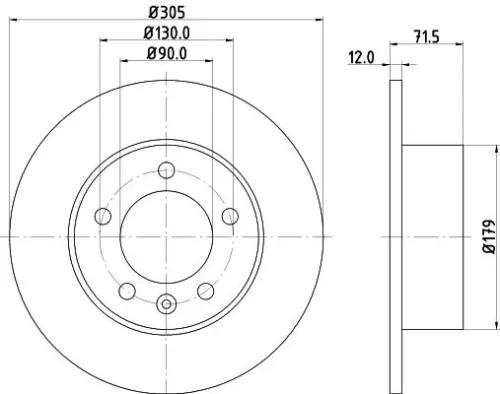 1x MINTEX MDC2241 Brake Disc