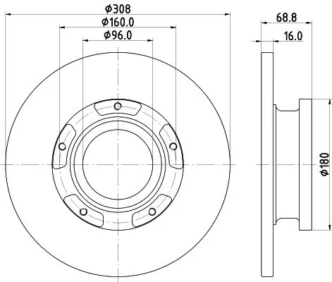 1x MINTEX MDC2692 Brake Disc