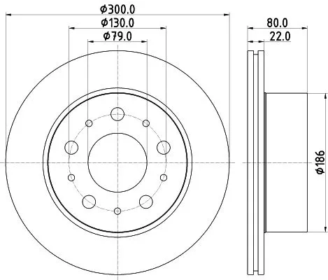 1x MINTEX MDC2752C Brake Disc