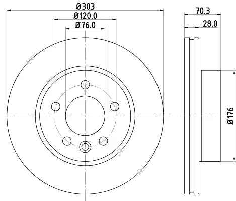 1x  MINTEX Brake Disc
