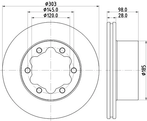 MINTEX MINTEX MDC2840C 1x MINTEX MDC2840C Brake Disc 