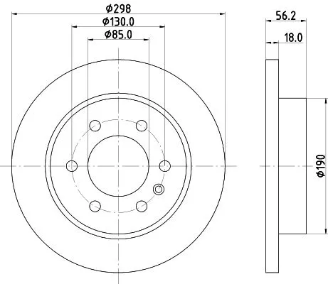 1x MINTEX MDC2850C Brake Disc