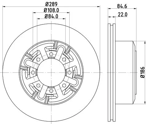 1x  MINTEX Brake Disc MDC995 289