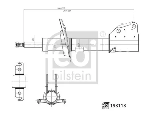 FEBI BILSTEIN FEBI BILSTEIN 193113 Febi Front Left or Right Shock Absorber Strut For MERCEDES-BENZ Renault Ci 