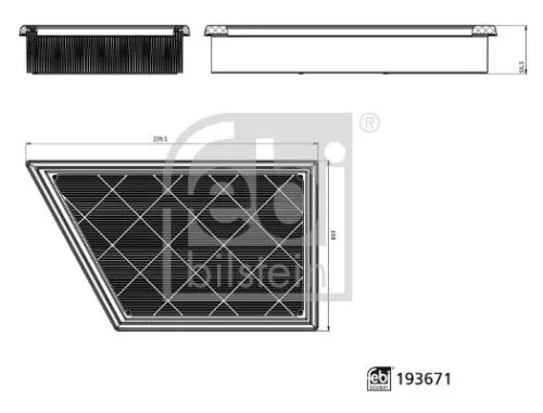Febi Bilstein Air Filter For Ford Ford Asia & Oceania Ford Usa Vw Amarok Ranger