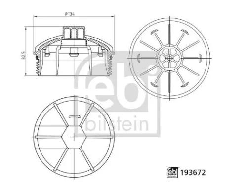 Febi Oil Filter Housing Cap For Scania 4 - Series R S T