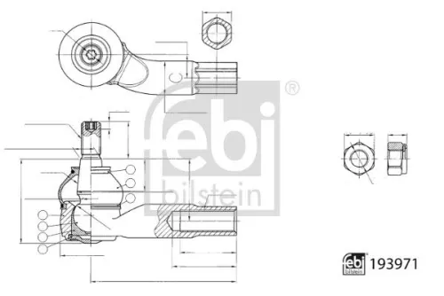 Febi Front Right Outer Tie Rod End For Vw Fox Gol Polo Saveiro Spacefox