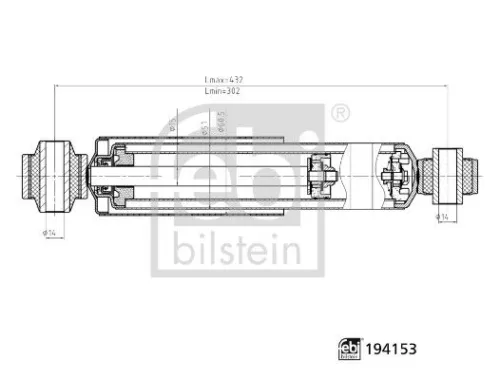 Febi Rear Left or Right Shock Absorber Strut For Nissan Opel Renault Vauxha