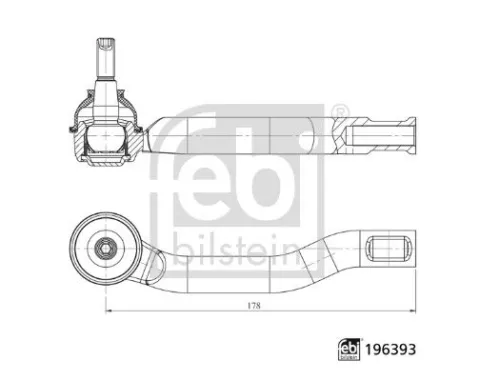 FEBI BILSTEIN FEBI BILSTEIN 196393 Febi Front Left Tie Rod End For Ford Ford Australia Ranger 