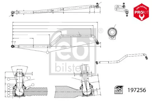 FEBI BILSTEIN FEBI BILSTEIN 197256 Febi Front Centre Rod Assembly For Scania 4 - Series G P R T 