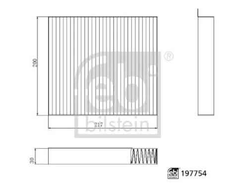 FEBI BILSTEIN FEBI BILSTEIN 197754 Febi Cabin Pollen Filter For Ldv Maxus Mg Extender T60 T70 V80 