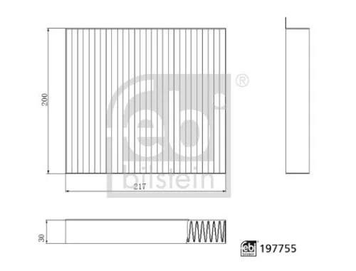 FEBI BILSTEIN FEBI BILSTEIN 197755 Febi Cabin Pollen Filter For Ldv Maxus Mg Extender T60 T70 T90 V80 