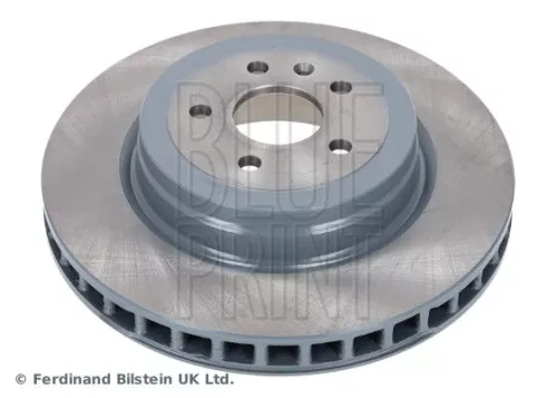 2x BLUE Print Rear Internally Vented Brake Discs For Tesla Model S